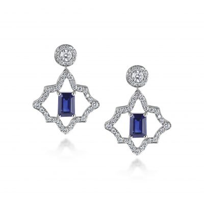 KATA Jewellery - Dalia Earrings - Sapphire & Diamond