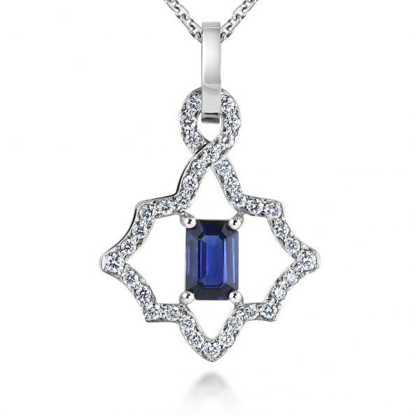 KATA Jewellery - Dalia Pendant - Sapphire & Diamond