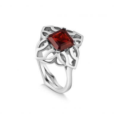 Freya Ring ~ Silver & Garnet