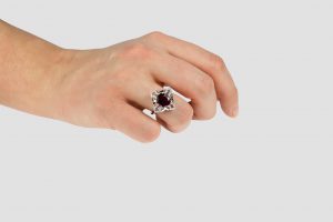 Freya Ring ~ Dusk Rose & Diamonds | KATA Jewellery