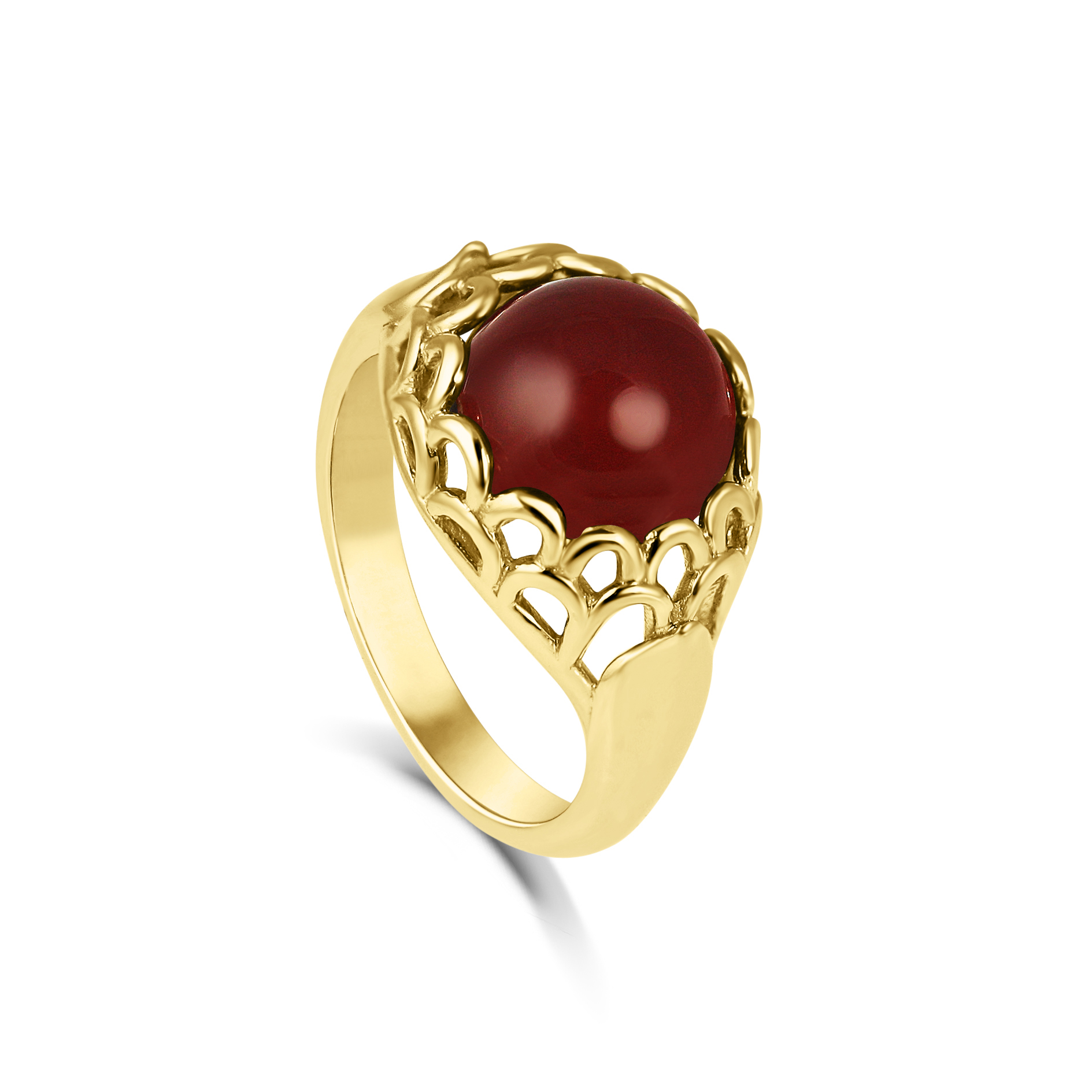 Gold Plated Wedding Ring 1257 Details about   925 Sterling Silver Carnelian Gemstone Rose Gold
