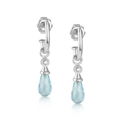 Juno Earring Set ~ Diamond & Arctic Blue