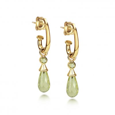 Juno Earring Set ~ Yellow Gold & Lemon Drops