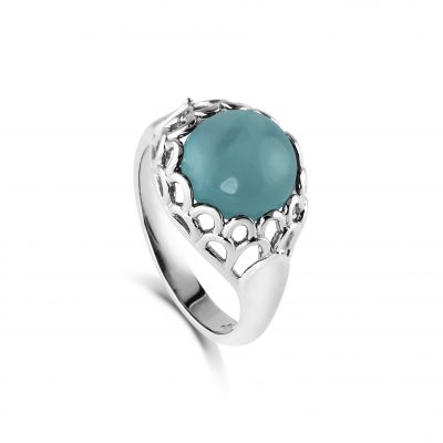 Protea Ring ~ Aquamarine