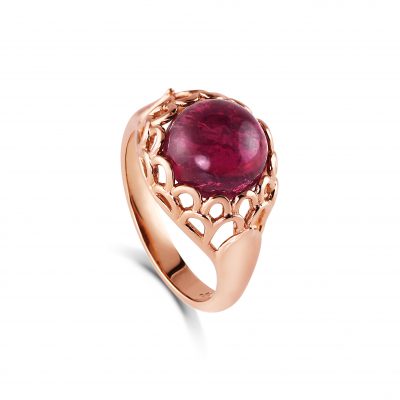 Protea Ring ~ Pink Tourmaline