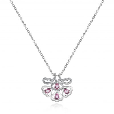 Ostara Pendant ~ Pink Sapphire & Diamonds