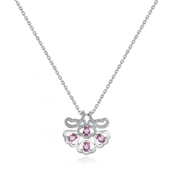 Ostara Pendant ~ Pink Sapphire & Diamonds