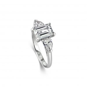 Ceres ~ Diamond Trilogy Engagement Ring