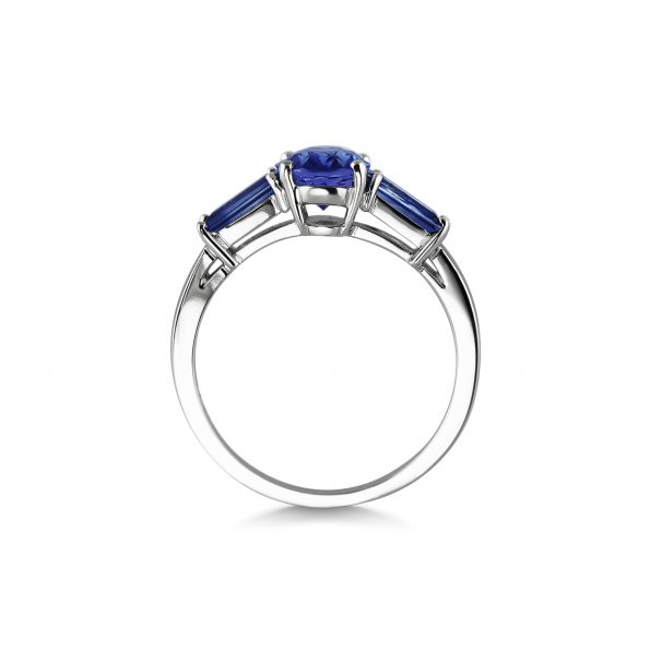 Selene ~ Sapphire & White Gold Ring - Image 2