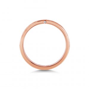 Recycled rose gold bark texture wedding band by KATA Jewellery, handmade in Tunbridge Wells.