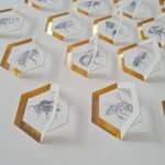 the-hive-v-jade-taylor-gold-leaf-bee-art-tunbridge-wells.jpg The Hive V by Jade Taylor – graphite and 24ct gold leaf artwork featuring detailed bee drawings.