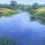 sunshine-on-the-river-rother-hannah-buchanan-oil-painting.jpg Sunshine on the River Rother, original plein air oil painting by Hannah Buchanan inspired by the Kent countryside, available at KATA Tunbridge Wells