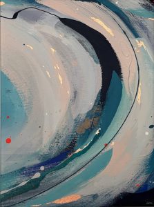Breathe by Caroline Martin, original acrylic and mixed media artwork on canvas panel at KATA Tunbridge Wells
