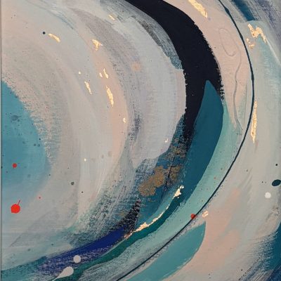 Breathe by Caroline Martin, original acrylic and mixed media artwork on canvas panel at KATA Tunbridge Wells
