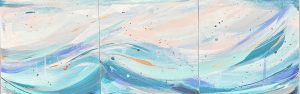 Glimmers by Caroline Martin, original acrylic and mixed media artwork on plywood at KATA Tunbridge Wells