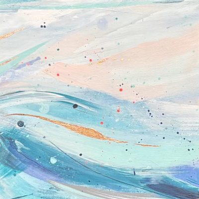 Glimmers by Caroline Martin, original acrylic and mixed media artwork on plywood at KATA Tunbridge Wells
