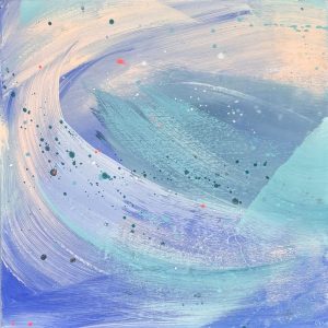 Luminescence Below by Caroline Martin, original acrylic and mixed media artwork on wood panel at KATA Tunbridge Wells
