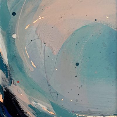 Pause by Caroline Martin, original acrylic and mixed media artwork on canvas panel at KATA Tunbridge Wells