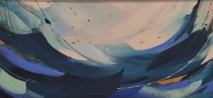 Where the Waters Clear hand-finished canvas print by Caroline Martin, contemporary abstract art available at KATA Tunbridge Wells