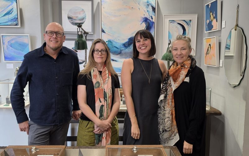 kata-meet-the-artists-caroline-martin-heidi-langridge.jpg Jennifer and Anton Kata with artists Caroline Martin and Heidi Langridge at a Meet the Artist event at KATA Jewellery in Tunbridge Wells.