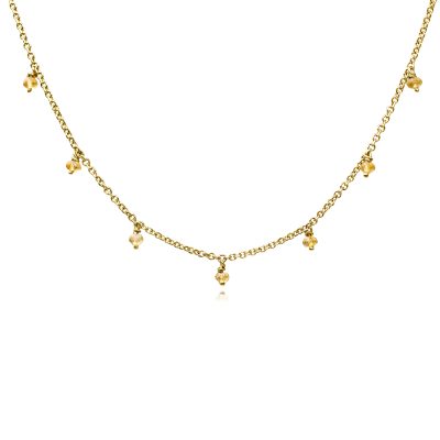 Citrine Yellow Gold Necklace